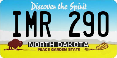 ND license plate IMR290