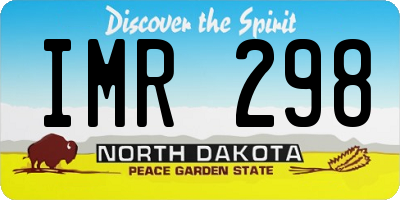 ND license plate IMR298
