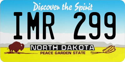 ND license plate IMR299