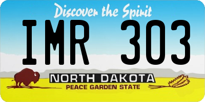 ND license plate IMR303