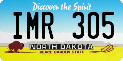 ND license plate IMR305