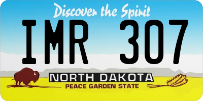 ND license plate IMR307