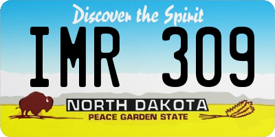 ND license plate IMR309