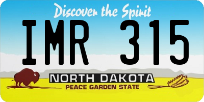 ND license plate IMR315