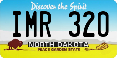 ND license plate IMR320