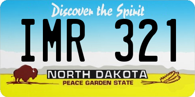 ND license plate IMR321