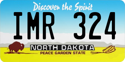 ND license plate IMR324