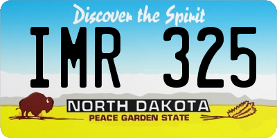 ND license plate IMR325