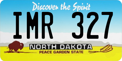ND license plate IMR327