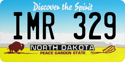 ND license plate IMR329