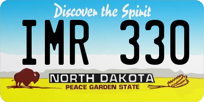 ND license plate IMR330