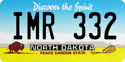 ND license plate IMR332