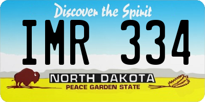 ND license plate IMR334