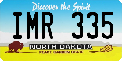 ND license plate IMR335
