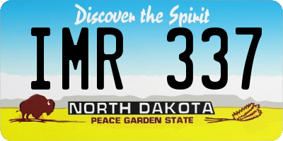 ND license plate IMR337