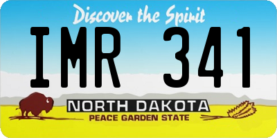 ND license plate IMR341