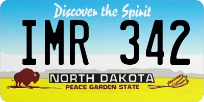 ND license plate IMR342