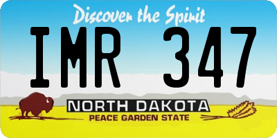 ND license plate IMR347