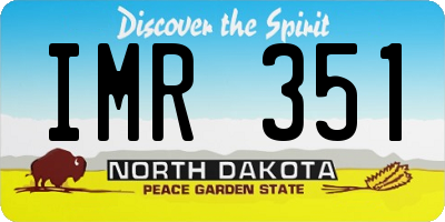 ND license plate IMR351