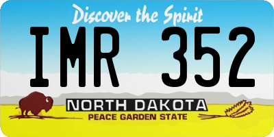 ND license plate IMR352