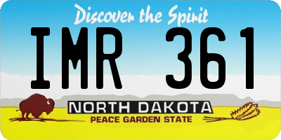 ND license plate IMR361