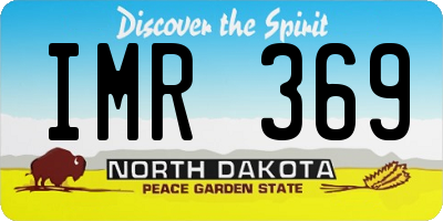 ND license plate IMR369