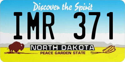ND license plate IMR371