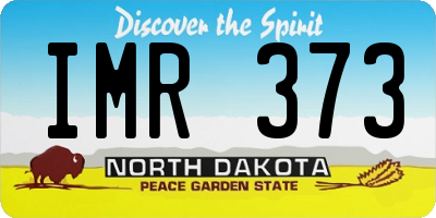 ND license plate IMR373