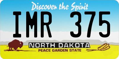 ND license plate IMR375