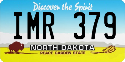 ND license plate IMR379