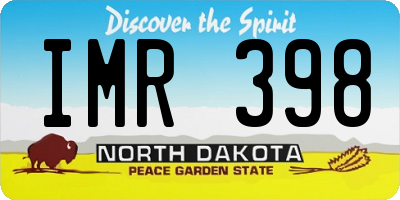 ND license plate IMR398