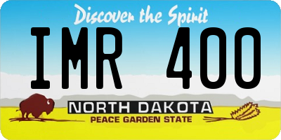 ND license plate IMR400