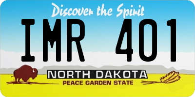 ND license plate IMR401