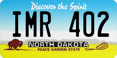 ND license plate IMR402