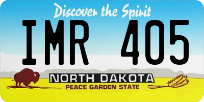 ND license plate IMR405
