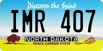 ND license plate IMR407