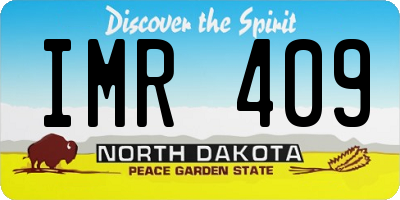 ND license plate IMR409
