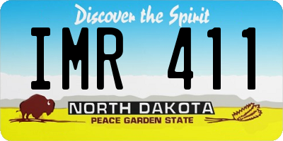 ND license plate IMR411