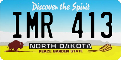 ND license plate IMR413