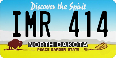 ND license plate IMR414