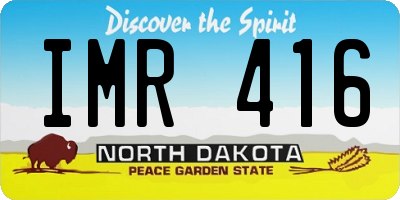 ND license plate IMR416
