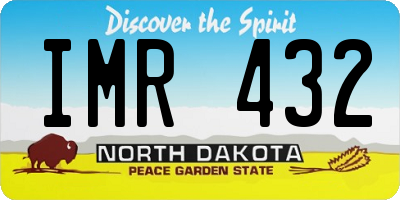 ND license plate IMR432