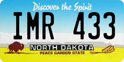 ND license plate IMR433