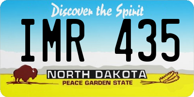 ND license plate IMR435