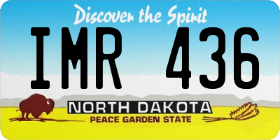 ND license plate IMR436