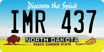 ND license plate IMR437