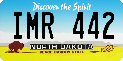 ND license plate IMR442