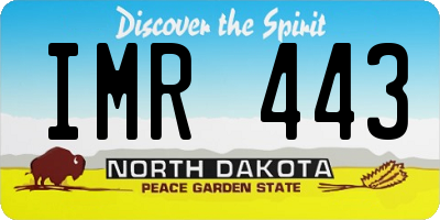 ND license plate IMR443