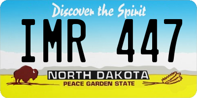 ND license plate IMR447