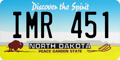 ND license plate IMR451